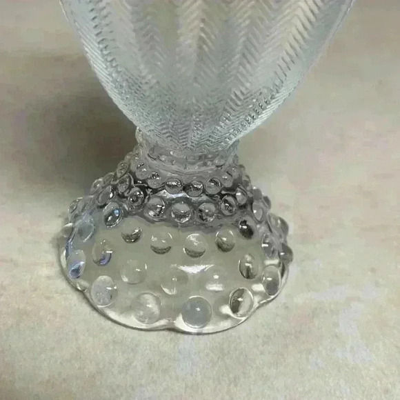 Vintage Crystal Gorham Water Goblet..Hobnail Feather Pattern - Picture 6 of 9